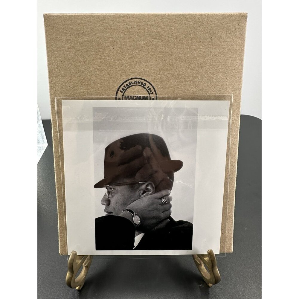 Magnum Photos Eve Arnold  “Malcolm X, Chicago” 6”x6” Estate Print